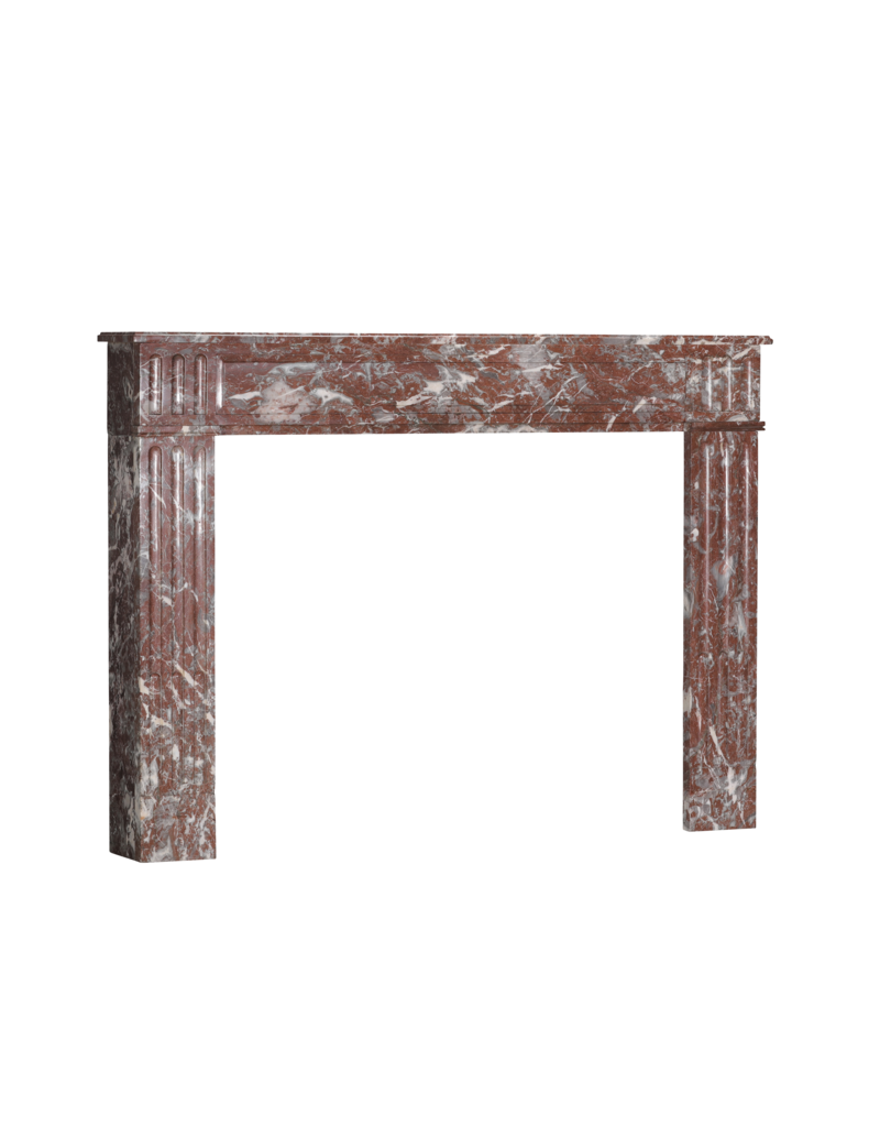 Maison Leon Van den Bogaert Rare Grand 19th Century Belgian Louis XVI Fireplace In Royal Brown Marble