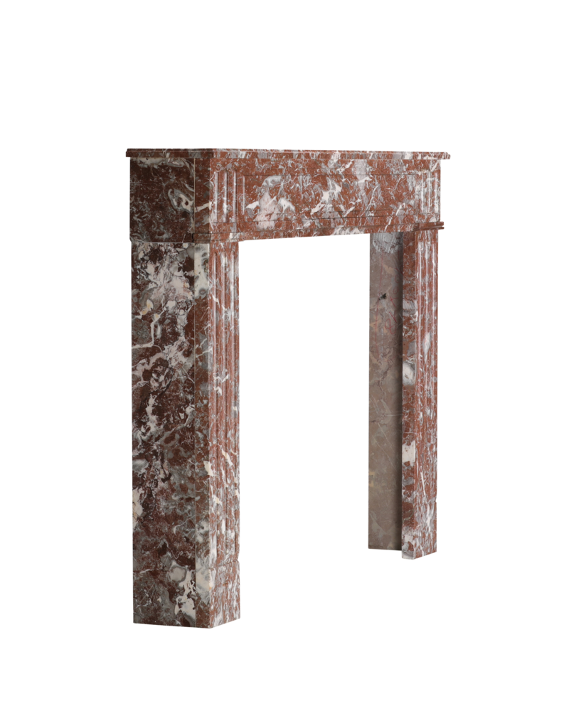 Maison Leon Van den Bogaert Rare Grand 19th Century Belgian Louis XVI Fireplace In Royal Brown Marble