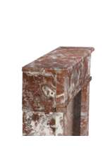 Maison Leon Van den Bogaert Rare Grand 19th Century Belgian Louis XVI Fireplace In Royal Brown Marble
