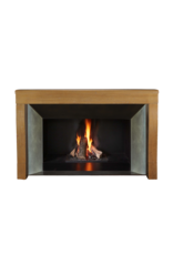 Maison Leon Van den Bogaert Authentic 19th Century French Style Fireplace Surround in Hard Burgundy Limestone – Rare Dimensions, Smooth Surface, Easy 3-Piece Installation