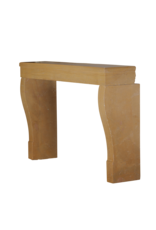 Maison Leon Van den Bogaert Authentic 19th Century French Style Fireplace Surround in Hard Burgundy Limestone – Rare Dimensions, Smooth Surface, Easy 3-Piece Installation