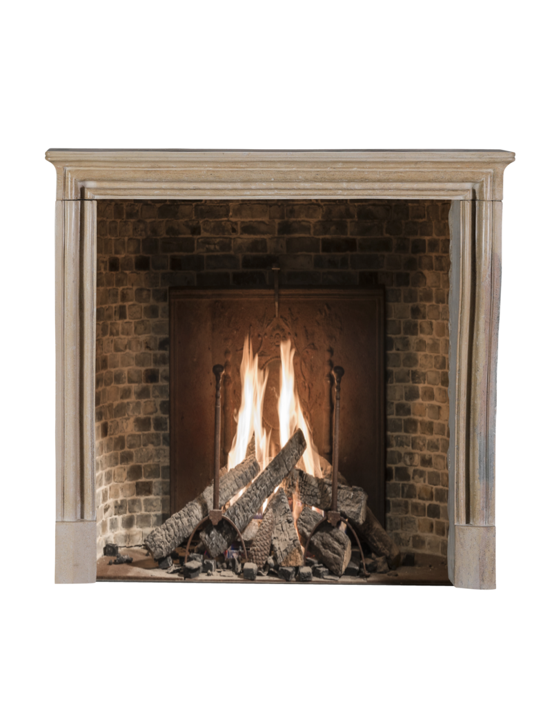 Maison Leon Van den Bogaert 19th Century French Louis XIV Style Petite Fireplace Surround in Burgundy Limestone – Rare Compact Dimensions