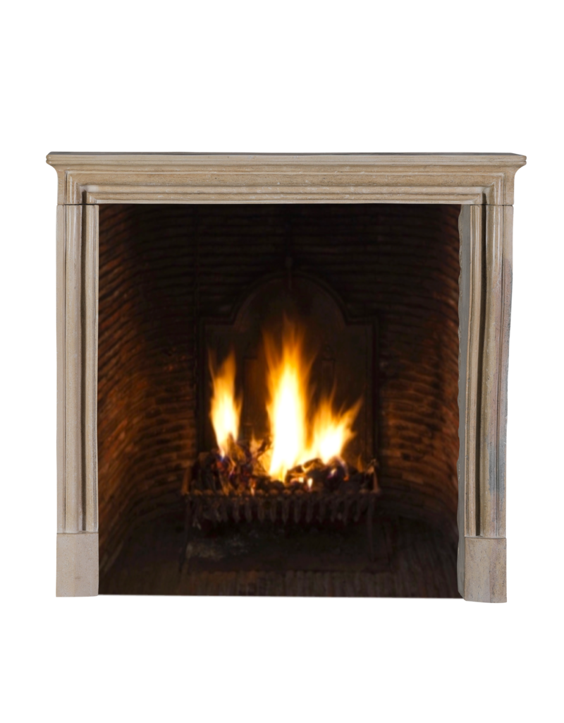 Maison Leon Van den Bogaert 19th Century French Louis XIV Style Petite Fireplace Surround in Burgundy Limestone – Rare Compact Dimensions
