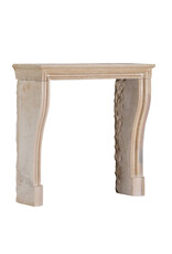 Maison Leon Van den Bogaert 19th Century French Louis XIV Style Petite Fireplace Surround in Burgundy Limestone – Rare Compact Dimensions