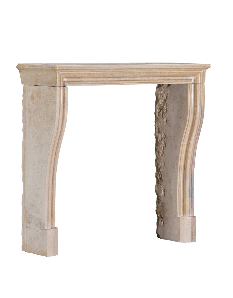 Maison Leon Van den Bogaert 19th Century French Louis XIV Style Petite Fireplace Surround in Burgundy Limestone – Rare Compact Dimensions