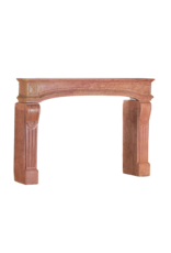 Maison Leon Van den Bogaert 18th-Century French Castle Fireplace Surround - Rose de Bourgogne Hard Stone (Burgundy) — Smooth Surface - Superb Imperfections - Rare Proportions