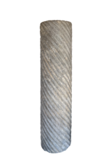Antike Römische Säule - Grau Geädertem Marmor - 1.–2. Jahrhundert – Spiralförmig Geriffelte Architektonische Antiquität - Brutalistischem Finish
