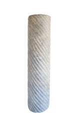 Antike Römische Säule - Grau Geädertem Marmor - 1.–2. Jahrhundert – Spiralförmig Geriffelte Architektonische Antiquität - Brutalistischem Finish