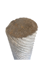Ancient Roman Column - Grey Marble - 1st–2nd Century AD – Spirally-Fluted Architectural Antique - Brutalist Finish