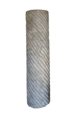 Antike Römische Säule - Grau Geädertem Marmor - 1.–2. Jahrhundert – Spiralförmig Geriffelte Architektonische Antiquität - Brutalistischem Finish