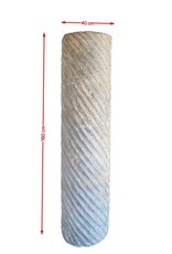 Antike Römische Säule - Grau Geädertem Marmor - 1.–2. Jahrhundert – Spiralförmig Geriffelte Architektonische Antiquität - Brutalistischem Finish