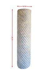 Antike Römische Säule - Grau Geädertem Marmor - 1.–2. Jahrhundert – Spiralförmig Geriffelte Architektonische Antiquität - Brutalistischem Finish