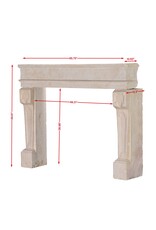 Maison Leon Van den Bogaert Antique Limestone Fireplace Mantel – Timeless Coastal & Eclectic Interior Design Piece