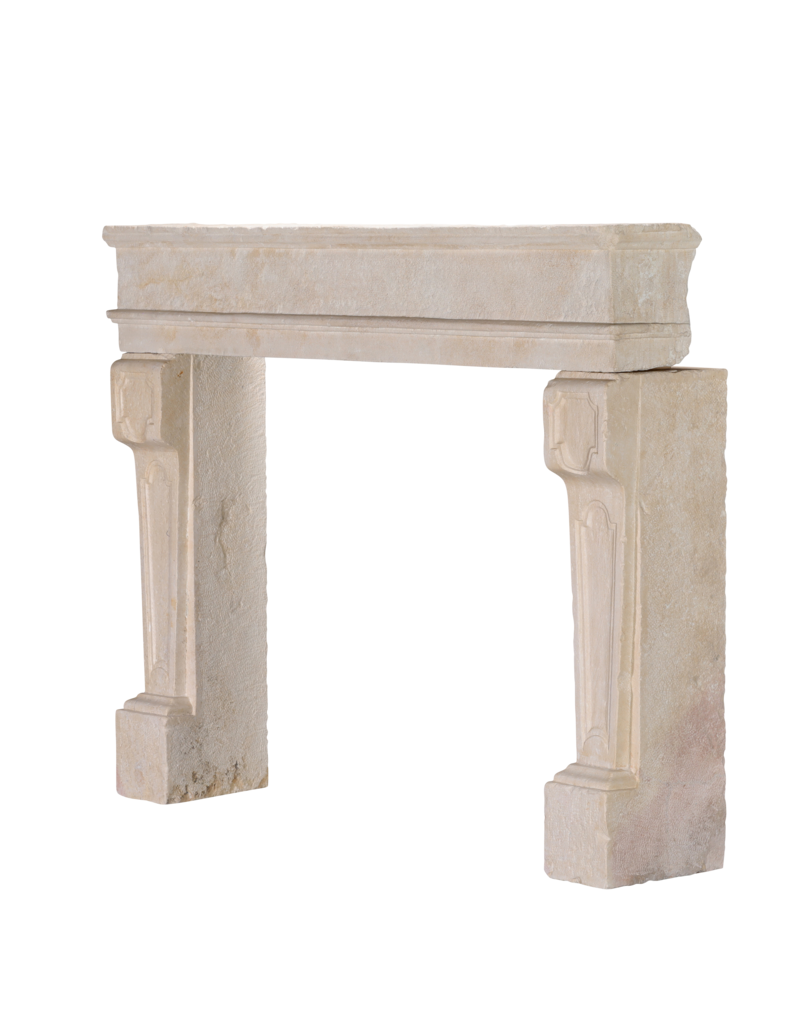 Maison Leon Van den Bogaert Antique Limestone Fireplace Mantel – Timeless Coastal & Eclectic Interior Design Piece