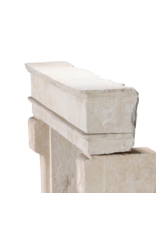 Maison Leon Van den Bogaert Antique Limestone Fireplace Mantel – Timeless Coastal & Eclectic Interior Design Piece