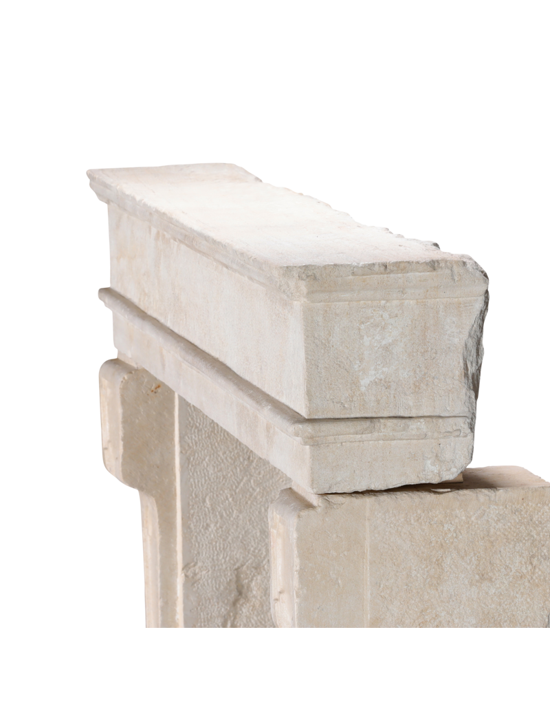 Maison Leon Van den Bogaert Antique Limestone Fireplace Mantel – Timeless Coastal & Eclectic Interior Design Piece