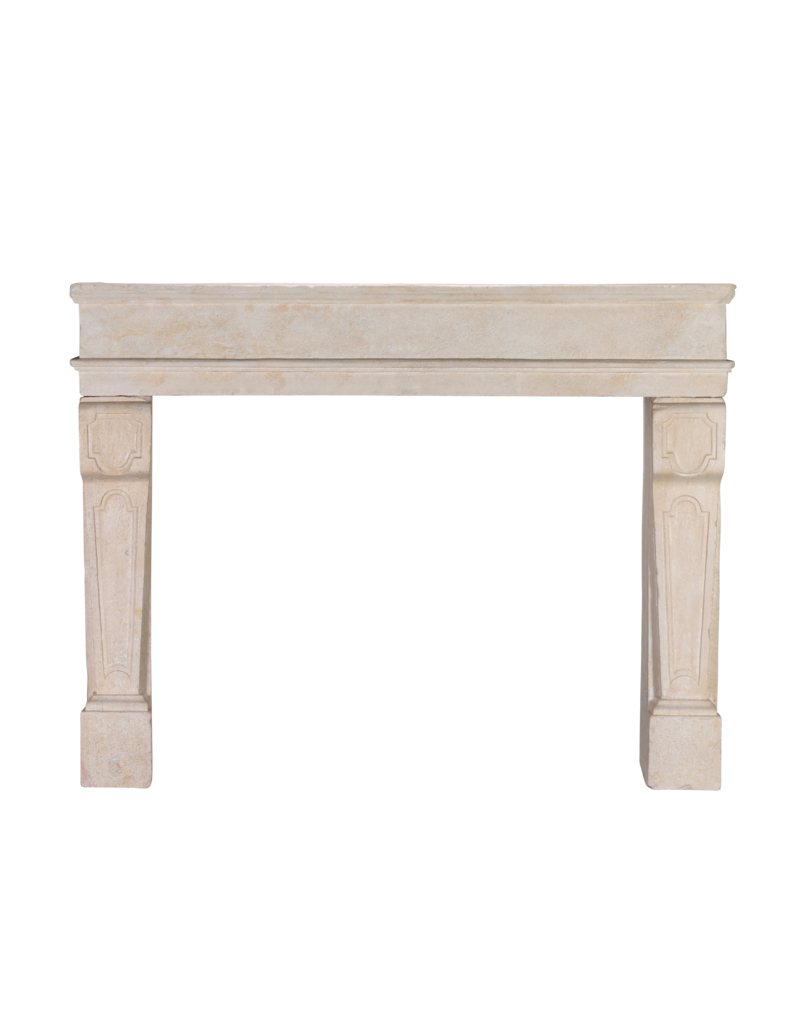 Maison Leon Van den Bogaert Antique Limestone Fireplace Mantel – Timeless Coastal & Eclectic Interior Design Piece