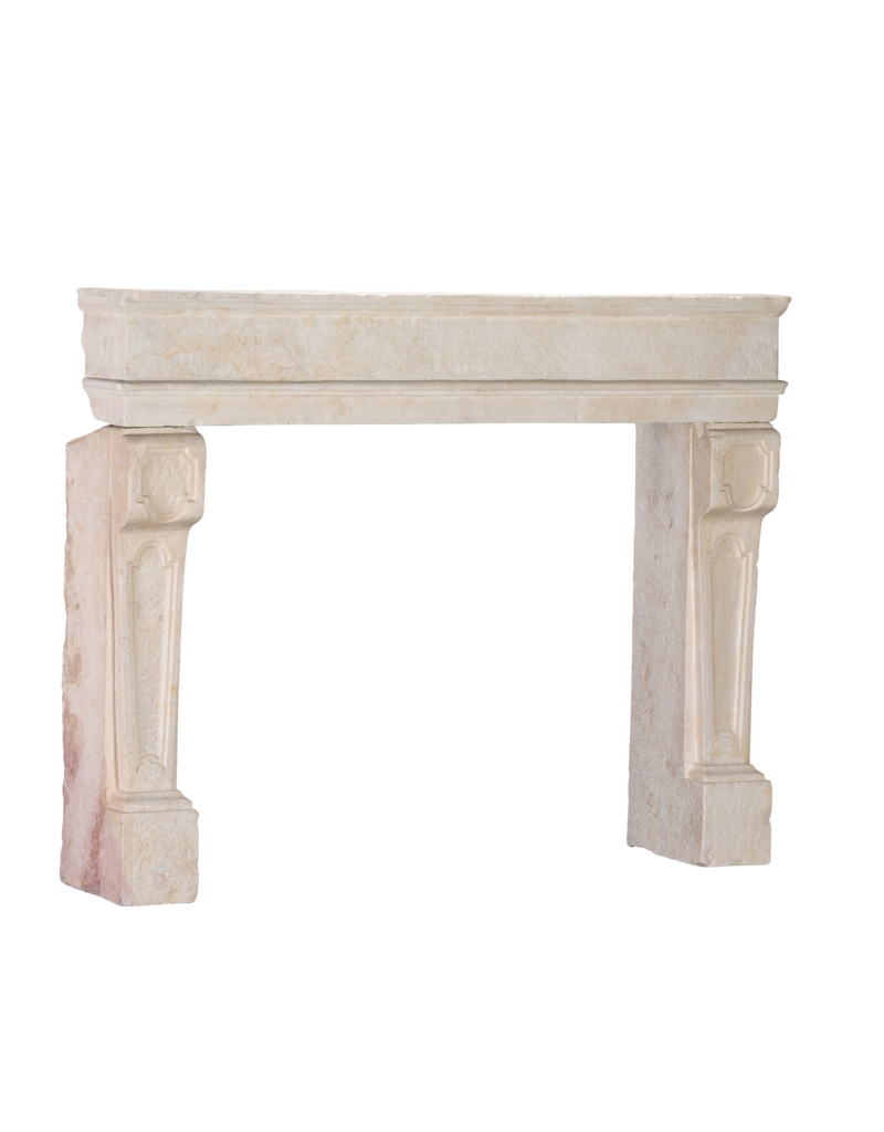 Maison Leon Van den Bogaert Antique Limestone Fireplace Mantel – Timeless Coastal & Eclectic Interior Design Piece