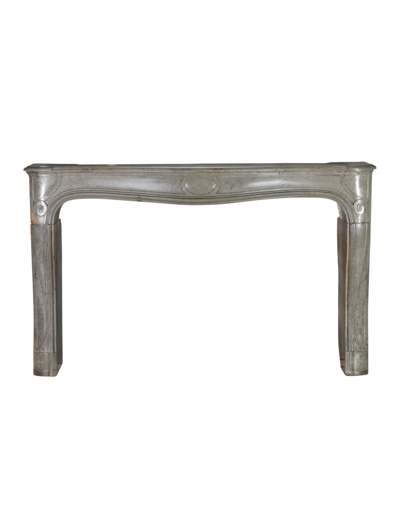 Maison Leon Van den Bogaert Rare French Regency Fireplace Mantel - Grey-Green Marble - Mastic Hues