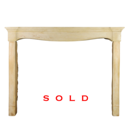 Elegant French Country Style Limestone Fireplace Surround