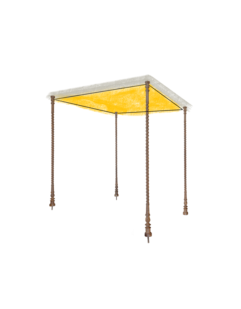 Maison Leon Van den Bogaert Conjunto de Cuatro Columnas Antiguas de Hierro Fundido Torsionado – Postes Decorativos para Cama con Dosel o Elementos Arquitectónicos