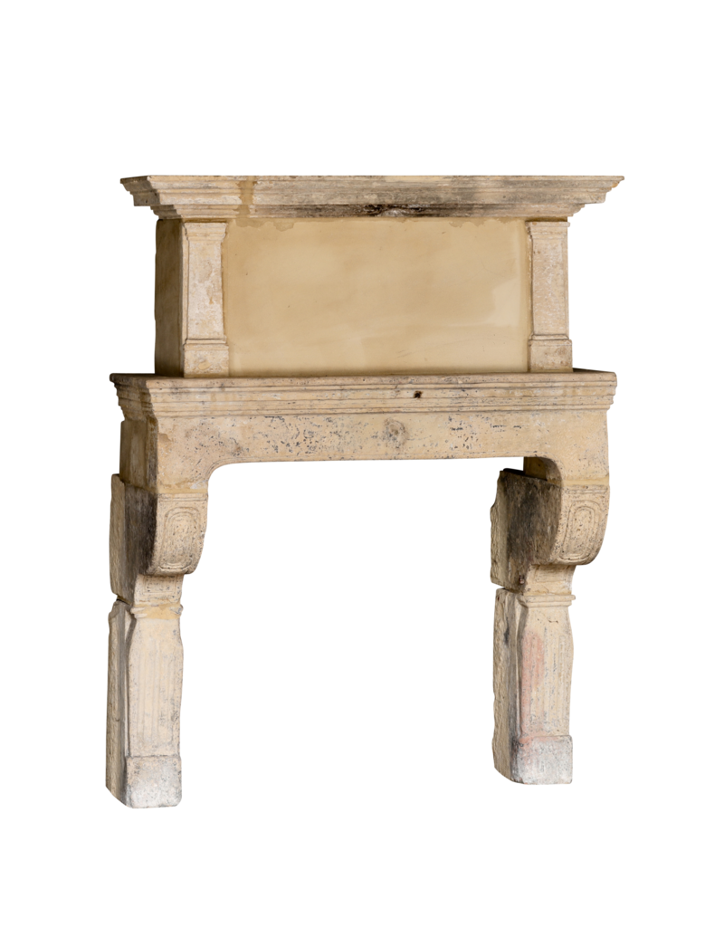 Original Des 17. Jahrhunderts Französisch Antike Kaminmaske Im Kalkstein