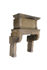 Maison Leon Van den Bogaert Original 17Th Century French Antique Fireplace Surround In Limestone