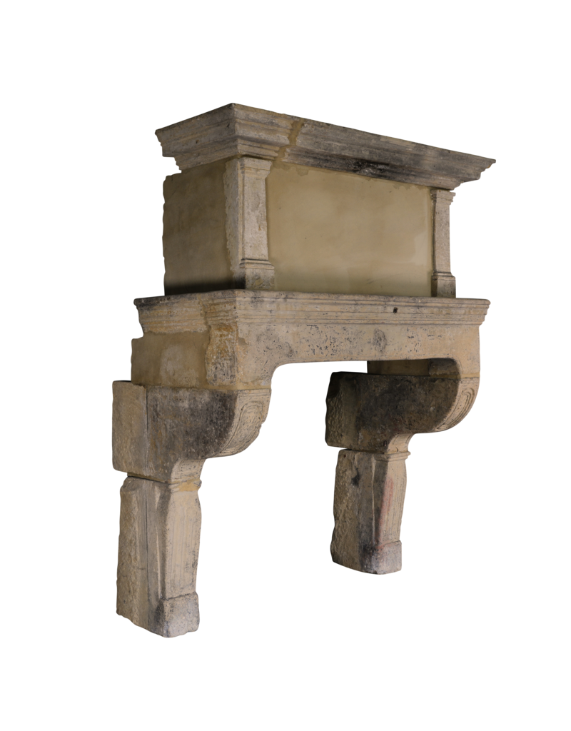 Cheminée Antique Française Originale Du 17Ème Siècle Avec Trumeau