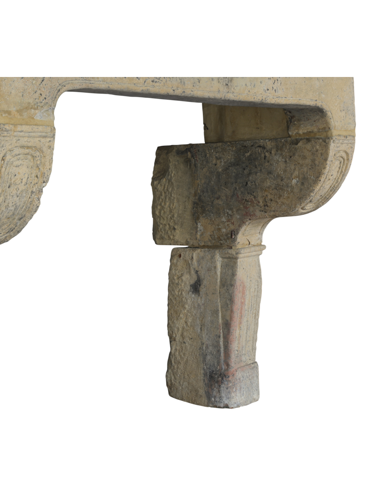 Original Del Siglo 17 Francés Antiguo Revestimiento En Piedra Caliza