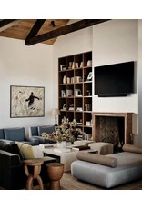 High Timeless French Stone Fireplace