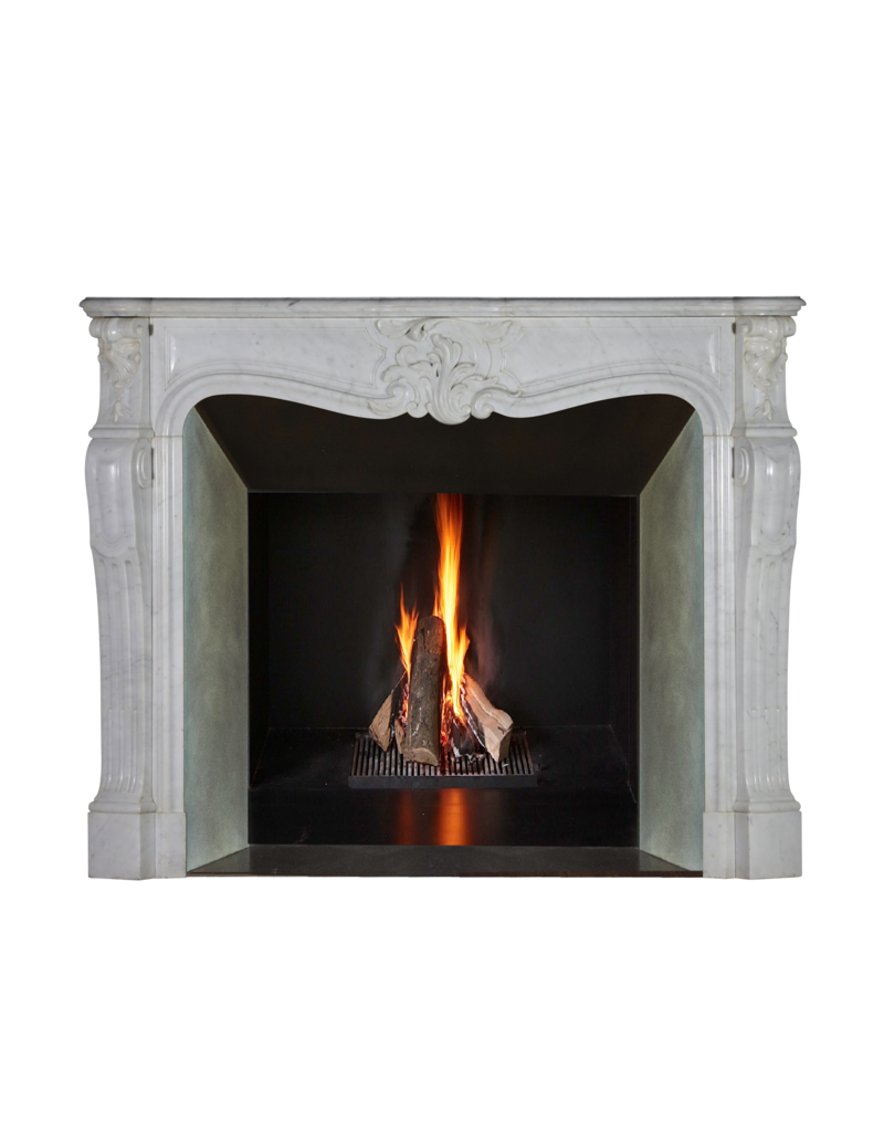 Classic Regency Style White Marble Fireplace