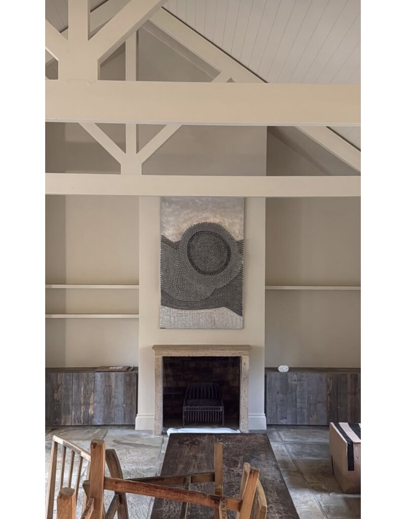 Small Antique Stone Fireplace Surround From France For BBQ