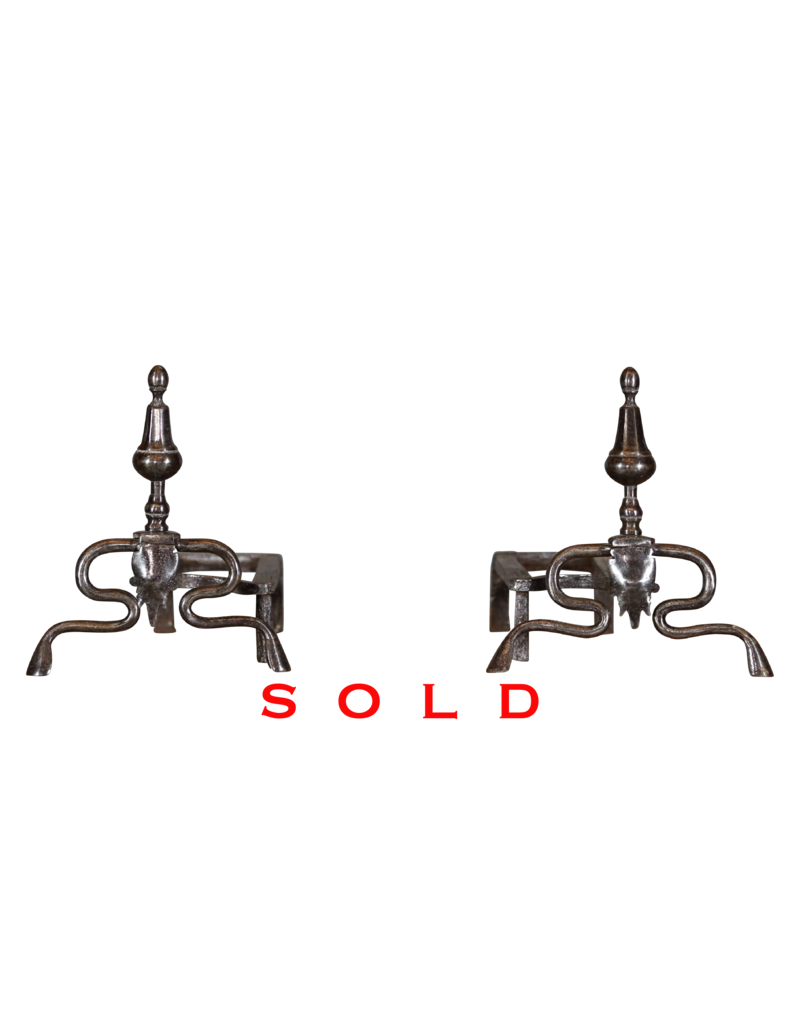 French Antique Hunting Lodge Andirons