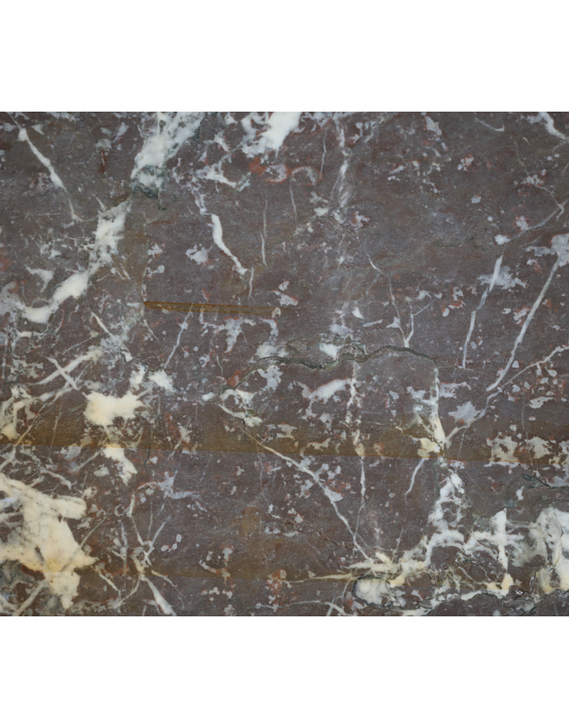 Maison Leon Van den Bogaert Large Antique Red and Grey Veined Marble Slab – Elegant Architectural Stone for Floors, Walls, and Decorative Design