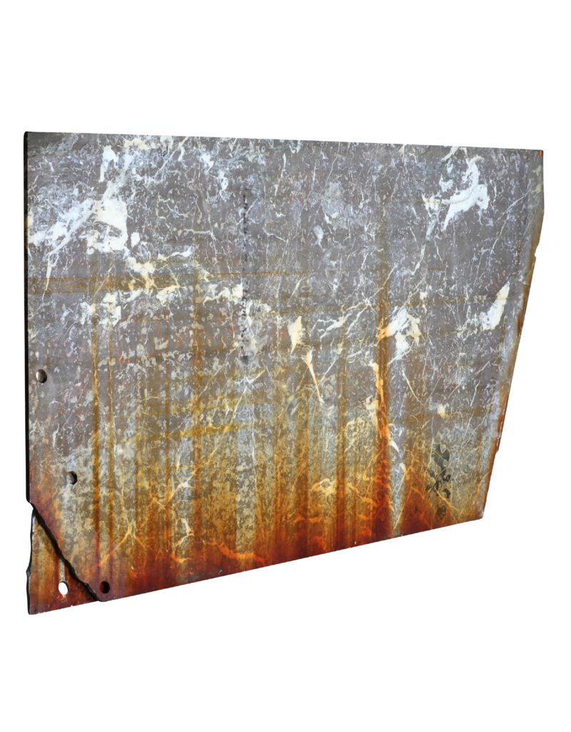 Maison Leon Van den Bogaert Large Antique Red and Grey Veined Marble Slab – Elegant Architectural Stone for Floors, Walls, and Decorative Design