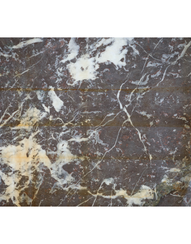 Maison Leon Van den Bogaert Large Antique Red and Grey Veined Marble Slab – Elegant Architectural Stone for Floors, Walls, and Decorative Design