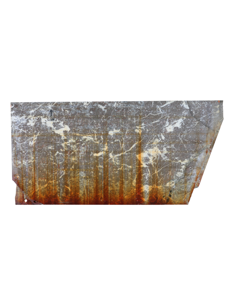 Maison Leon Van den Bogaert Large Antique Red and Grey Veined Marble Slab – Elegant Architectural Stone for Floors, Walls, and Decorative Design