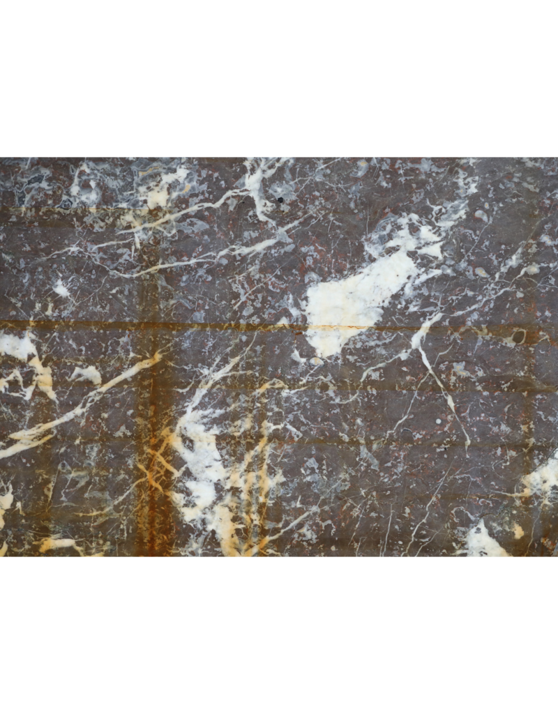 Maison Leon Van den Bogaert Large Antique Red and Grey Veined Marble Slab – Elegant Architectural Stone for Floors, Walls, and Decorative Design