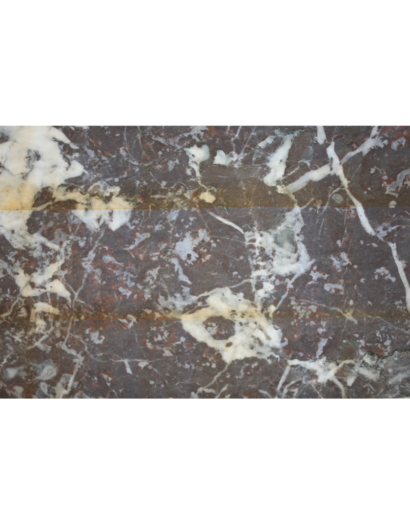 Maison Leon Van den Bogaert Large Antique Red and Grey Veined Marble Slab – Elegant Architectural Stone for Floors, Walls, and Decorative Design