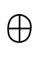 Maison Leon Van den Bogaert Authentic Oval Wrought Iron Window with Cross – Perfect Imperfect Rustic Style