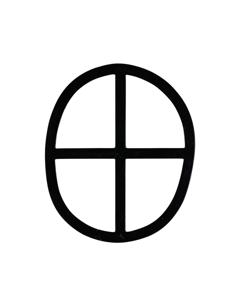 Maison Leon Van den Bogaert Authentic Oval Wrought Iron Window with Cross – Perfect Imperfect Rustic Style