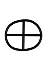 Maison Leon Van den Bogaert Authentic Oval Wrought Iron Window with Cross – Perfect Imperfect Rustic Style