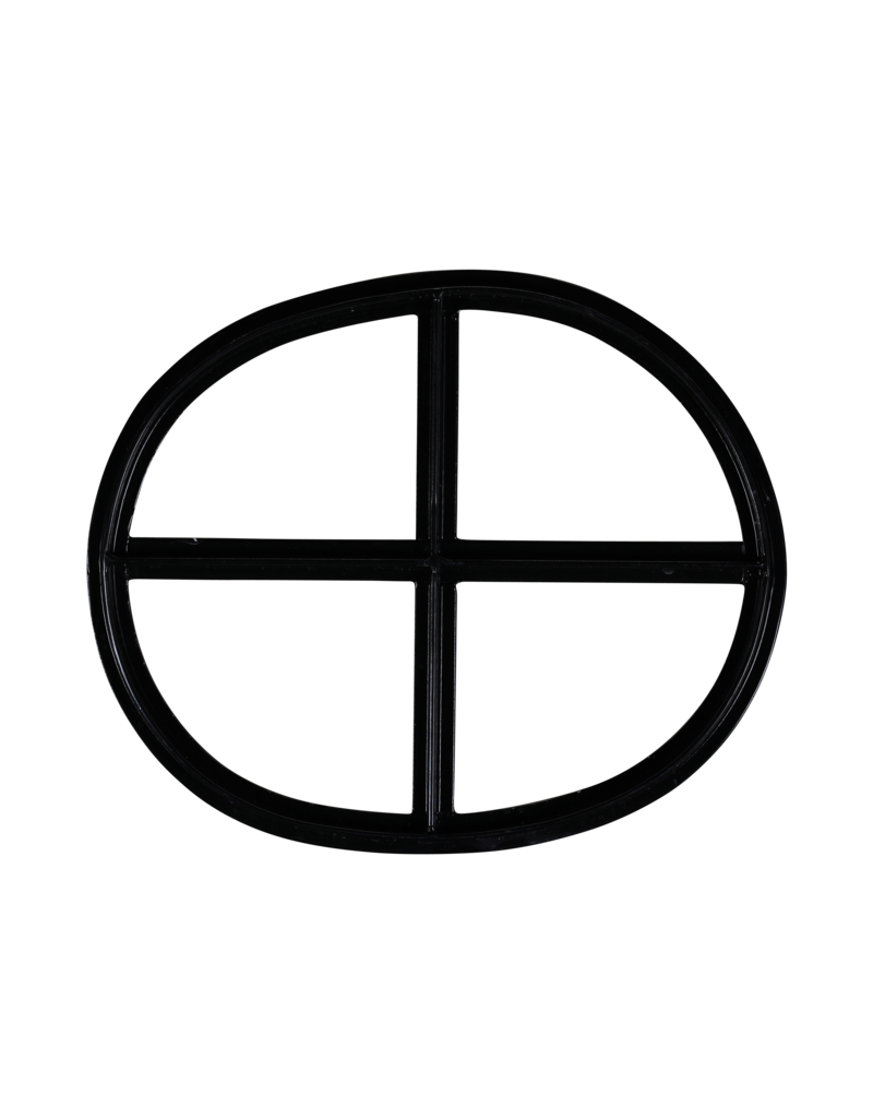 Maison Leon Van den Bogaert Authentic Oval Wrought Iron Window with Cross – Perfect Imperfect Rustic Style