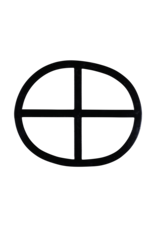 Maison Leon Van den Bogaert Authentic Oval Wrought Iron Window with Cross – Perfect Imperfect Rustic Style