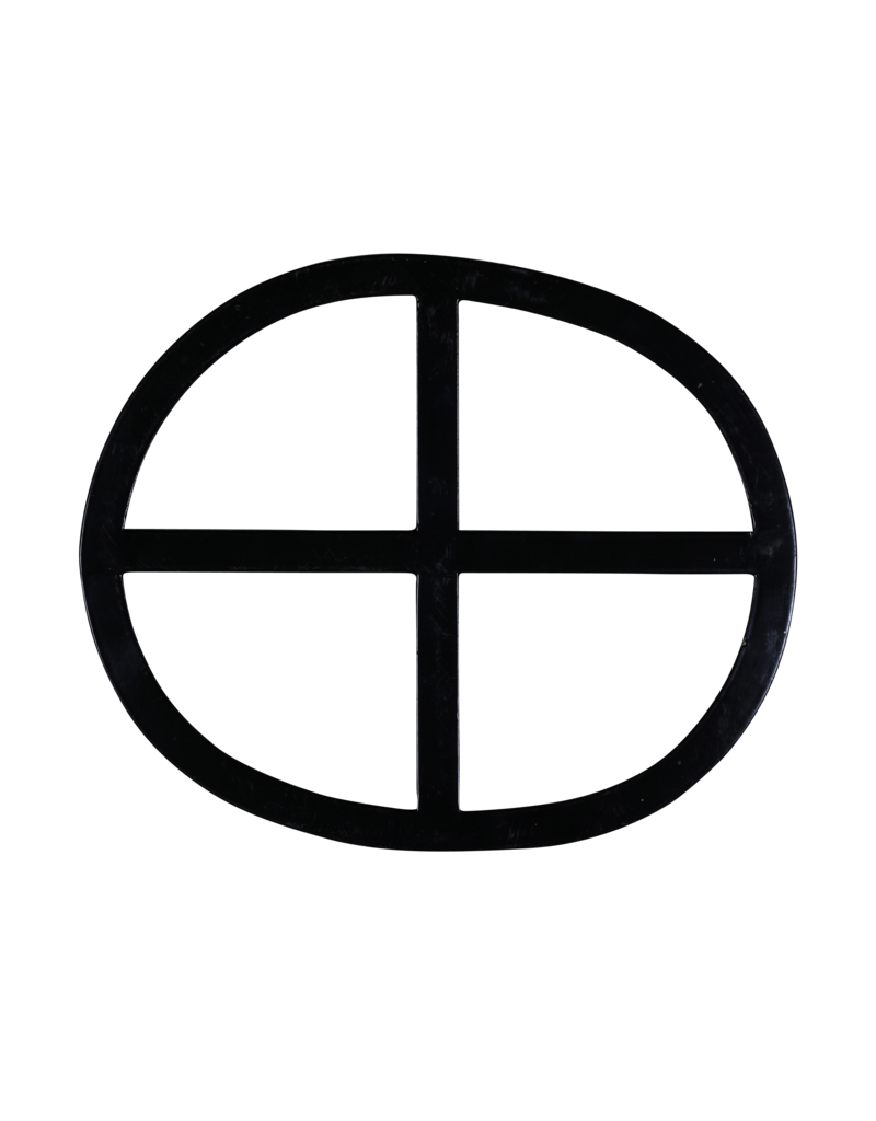 Maison Leon Van den Bogaert Authentic Oval Wrought Iron Window with Cross – Perfect Imperfect Rustic Style