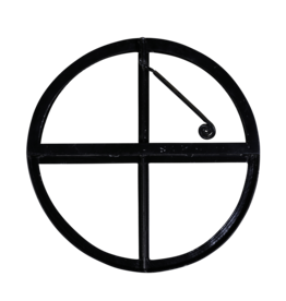 Maison Leon Van den Bogaert Round Wrought Iron Window Frame Opening – Ø40.5 cm