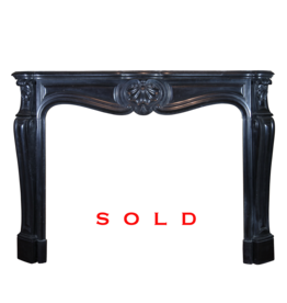 Classic Belgian Black Marble Fireplace Surround