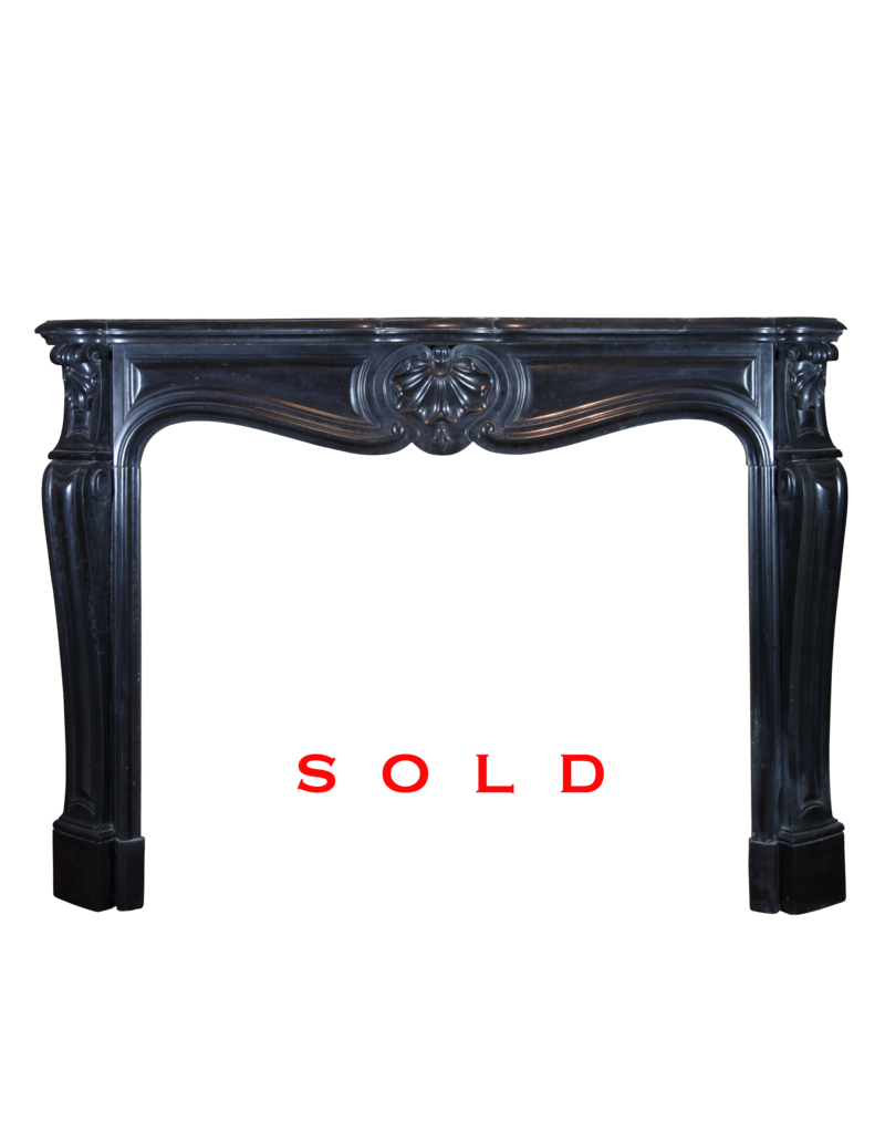 Classic Belgian Black Marble Fireplace Surround