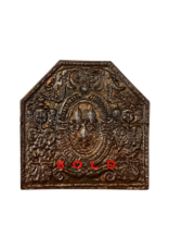 Göttliches königliches Wappendekor Kamin 17. Jahrhundert