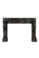 Maison Leon Van den Bogaert Exceptional 19th Century Portor Marble Fireplace Mantel with Sculpted Lion Paws — Luxurious French Original for Modern, Contemporary, or Classical Interiors